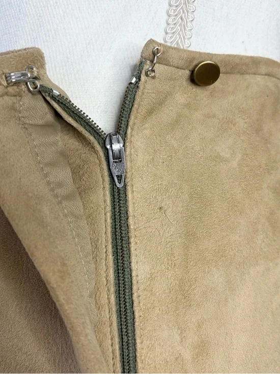 70s Bonnie Cashin Camel Suede A-Line Skirt - Picture 4 of 9